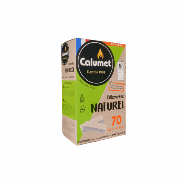 Bûchettes allume-feu 100% naturel Calumet – 70 unités – Image 1