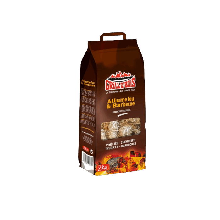 Sachet d'allume-feu en laine de bois (2kg - 170 pièces) – Image 1
