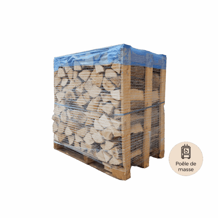 Palette de 1st de bois de chauffage en 33cm spécial poêle de masse - sec séchoirs - prêt à l'emploi - résineux/feuillus – Image 1