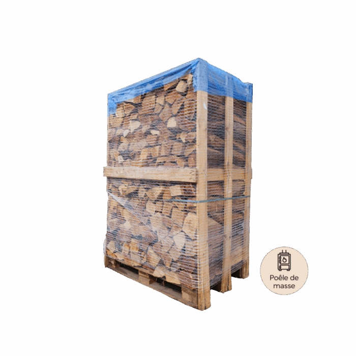 Palette de 2st 33cm de bois spécial poêle de masse - sec séchoirs - prêt à l'emploi - résineux/feuillus – Image 1